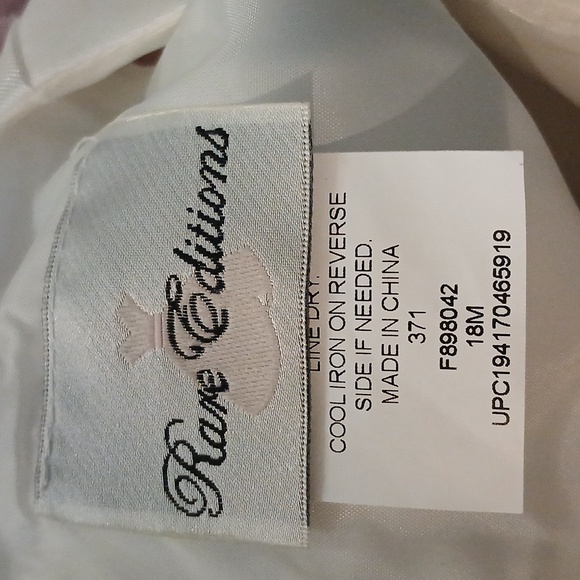 Rare Edition 2 Piece Set Mauve Baby girls Dress and pull up cover Size 18M - Picture 4 of 5